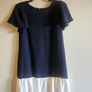 Elegant Navy and White Women's Dress